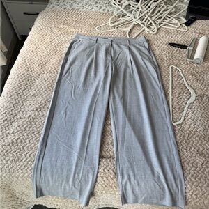Old Navy Light Gray Wide-Leg Trousers